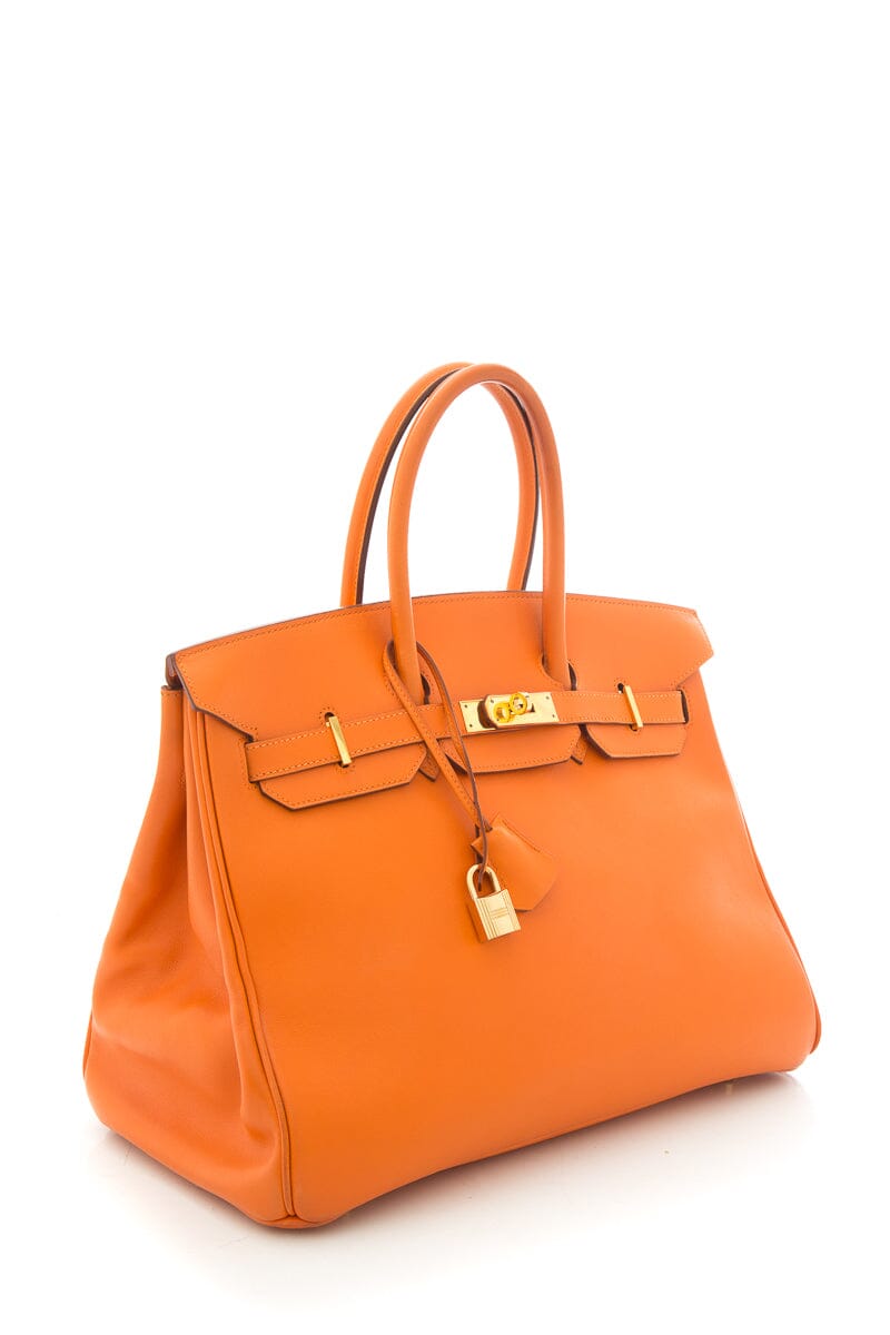 Hermès 2018 Orange Swift Leather Birkin 35CM Handbag