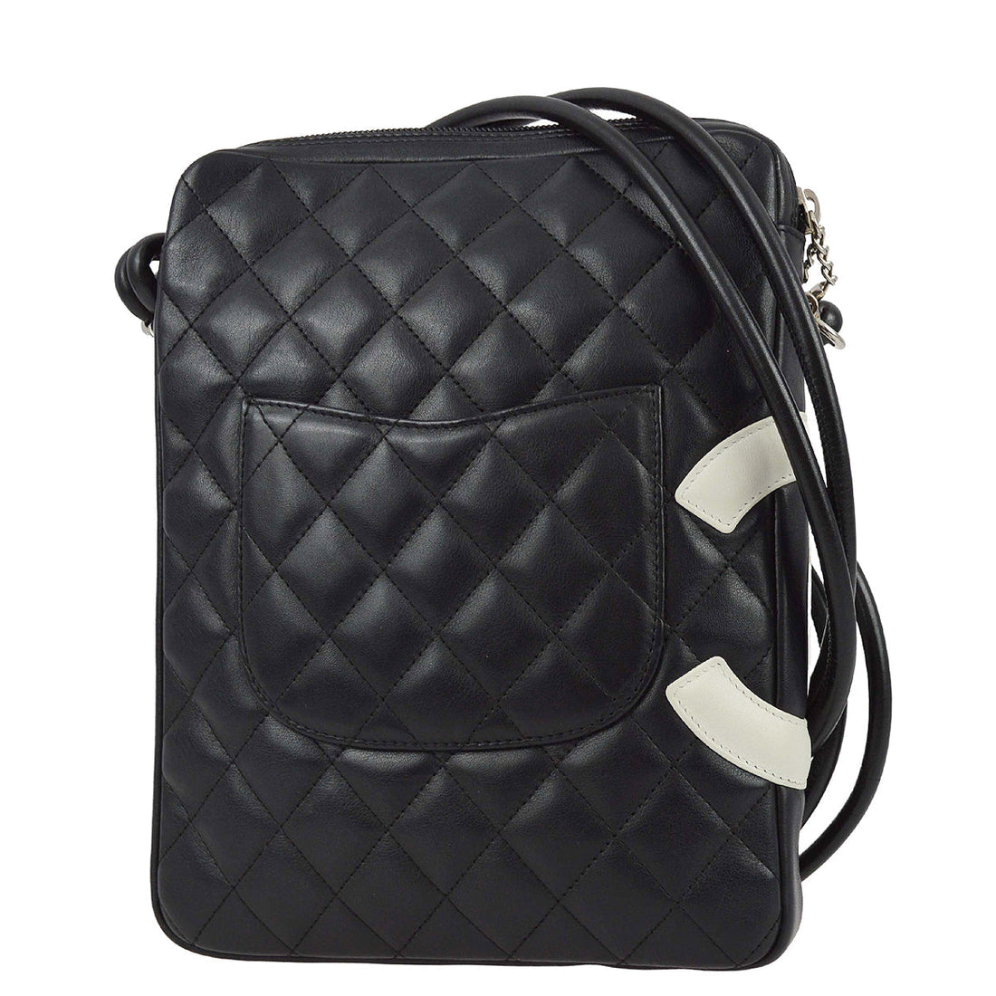 Top Quality Chanel 2003-2004 Black Calfskin Cambon Ligne Shoulder Bag