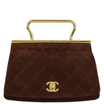 New 1:1 Rep Top Quality Chanel Brown Suede Party Handbag