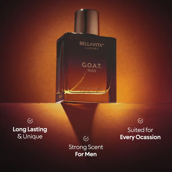 BELLAVITA G.O.A.T. Man, Cologne for Men, 3.4 oz EDP Spray 100ml Perfume