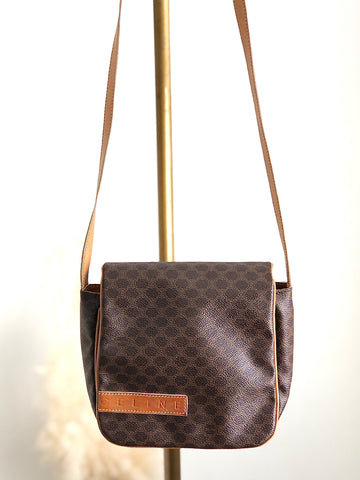 CELINE Macadam Logo Flap Shoulder bag Brown New 1:1 y7pwvg
