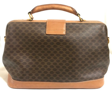 Celine New 1:1 brown macadam blaison doctor bag with tanned brown leather trimming