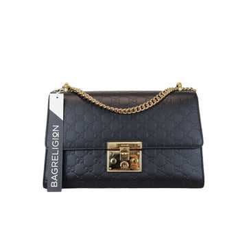 Gucci Padlock GG Embossed Medium Black GHW