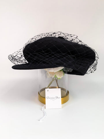 Dior Black Arty Veil Cotton Cap??