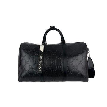 Gucci Logo-embossed Holdall Duffle Black SHW