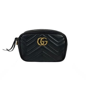 Gucci GG Marmont Mini Camera Black GHW