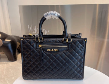 Black Leather Top Quality Chanel Handbag