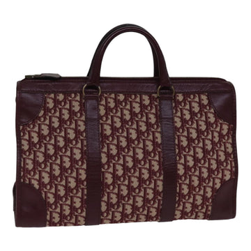 CHRISTIAN Top quality Dior Trotter Canvas Boston Bag Canvas Red Auth ki4897