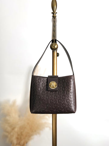 CELINE Turn Lock Small Handbag Brown New 1:1 2h8bw4