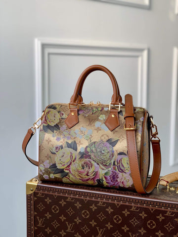 M21317 SPEEDY BANDOULIÃRE 25cm Travel bag Metallic coated canvas