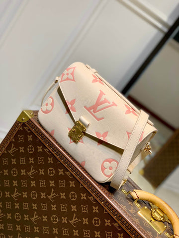 M45773 POCHETTE MÃTIS SHOULDER CROSS BODY BAGS White pink print 25cm