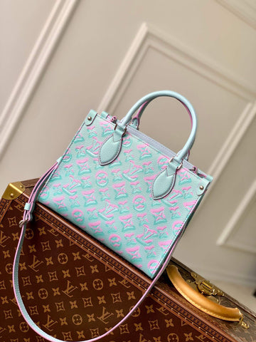 M46067 OnTheGo PM 9.8inches blue Monogram Empreinte Monogram Giant