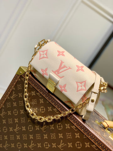 M46393 Favorite Monogram 24cm apricot TOURTERELLE / CRÃME
