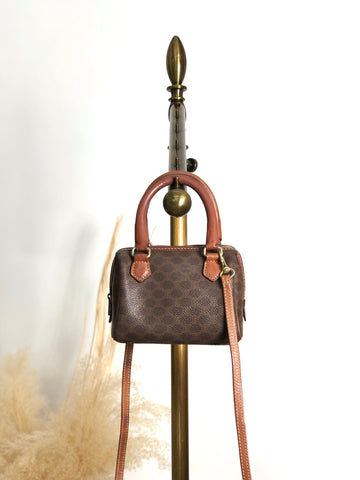 CELINE Macadam Two-way Small Boston bag Shoulder bag Brown New 1:1 bnscrs