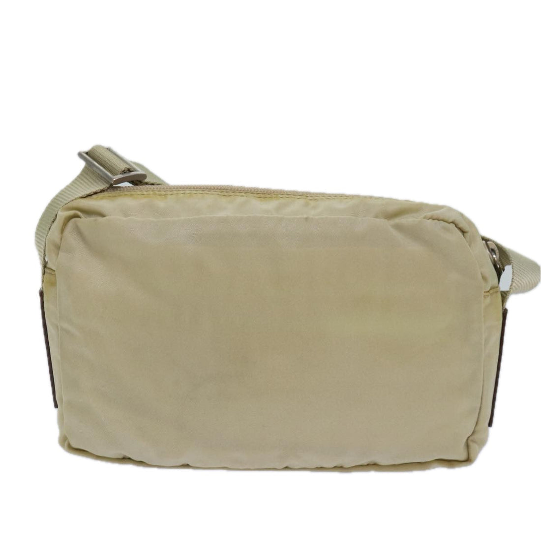 PRADA Shoulder Bag Nylon Beige Auth mr283