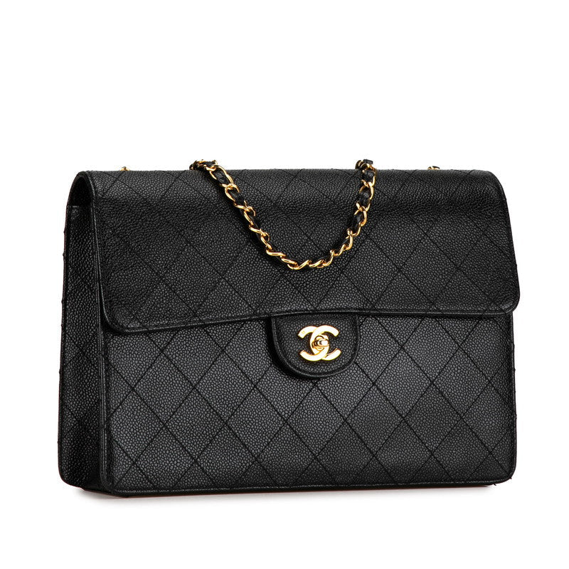 Top Quality Chanel Caviar Skin Matelasse 30 Single Flap Chain Shoulder Bag