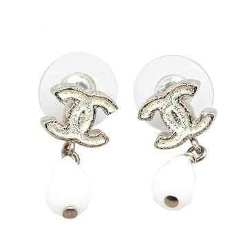 Top Quality Chanel Coco Mark Silver Metal Earrings
