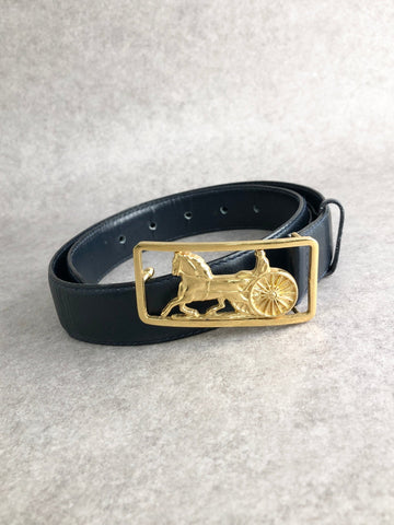 CELINE Horse Carriage Belt Navy New 1:1 dnd65j