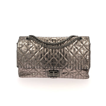 Top Quality Chanel 2.55 Reissue 227 Double New Metallic Striped Shoulder Bag