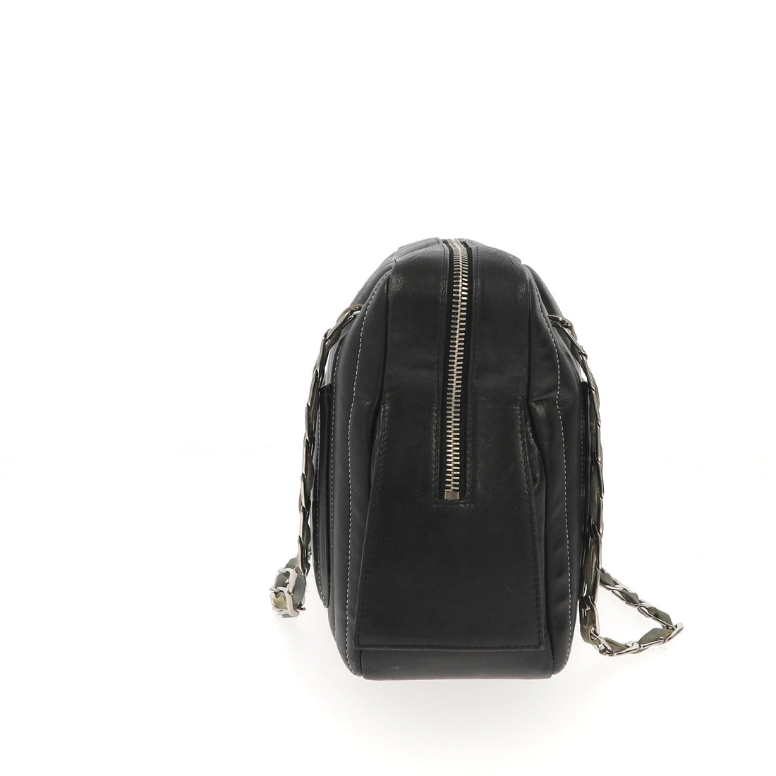 Top Quality Chanel "Mademoiselle" Camera Shoulder Bag in black leather