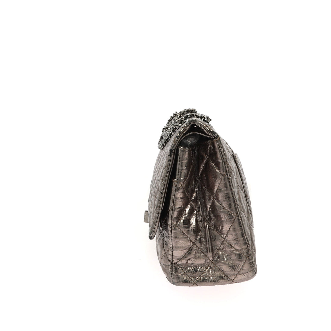 Top Quality Chanel 2.55 Reissue 227 Double New Metallic Striped Shoulder Bag