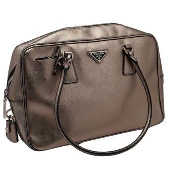 Prada Saffiano Leather Metallic Shoulder Bag