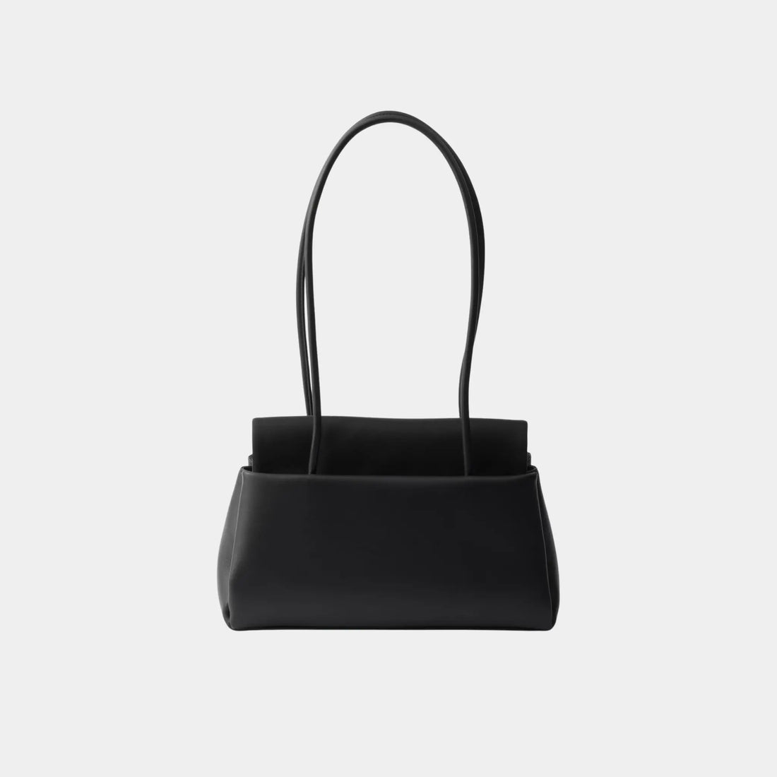 Prada Medium-sized leather bag with Re-Nylon flap