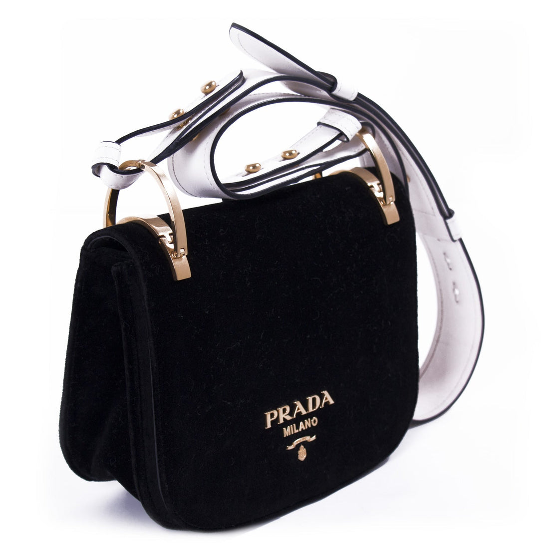 Prada Pionnière Velvet Saddle Bag