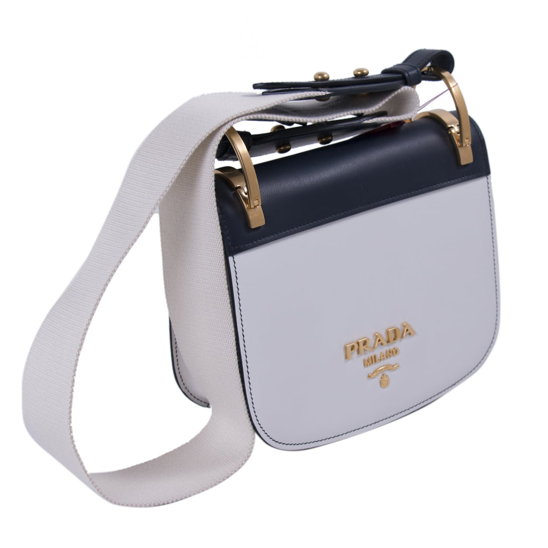 Prada Pionnière Leather Saddle Bag