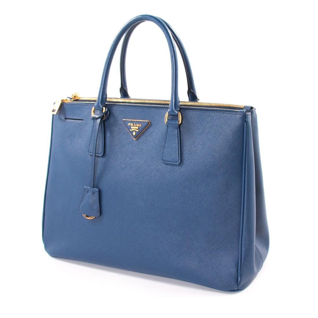 Prada Saffiano Lux Double-Zip Tote Bag