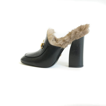 Gucci Princetown Mule Pump with Kangaroo Fur