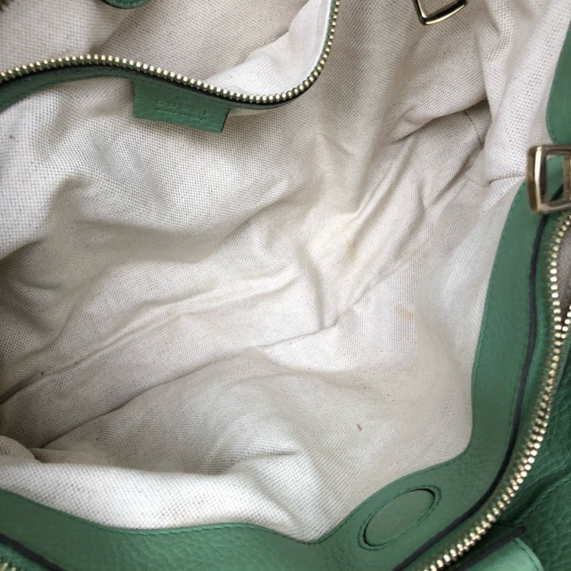 Gucci Bamboo Bag Green Handbag