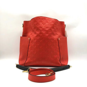 Louis Vuitton Red Leather Monogram Shoulder Bag Medium