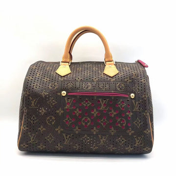 Louis Vuitton Speedy 30 Brown Monogram Perforated Satchel Bag