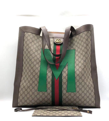 Gucci Ophidia Large Tote Brown and Green