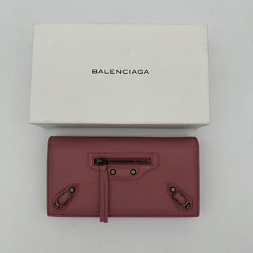 Balenciaga Pink Leather Clutch Wristlet