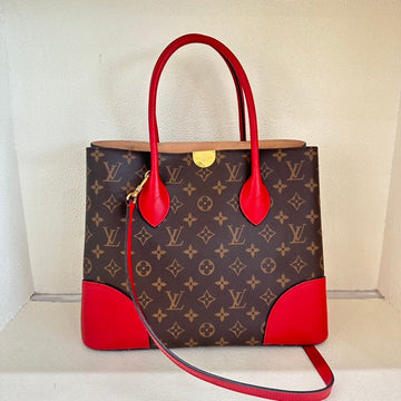 Louis Vuitton Monogram Red Brown 2way Tote Bag
