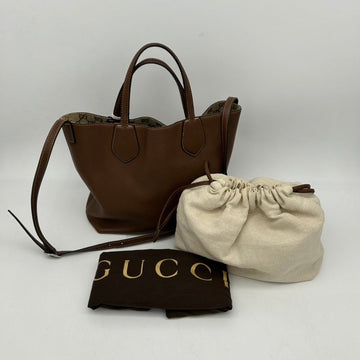 Gucci Brown Leather Shoulder Bag Medium