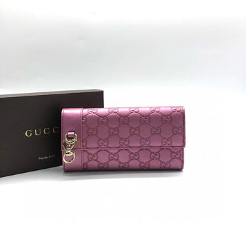 Gucci Pink Embossed Leather Wallet