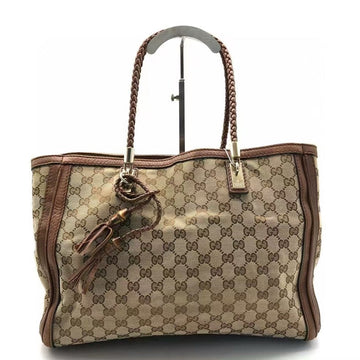 Gucci Tote Bag Beige Brown