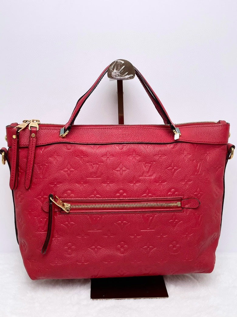 Louis Vuitton Bastille Red Leather Shoulder Bag Large