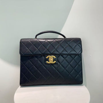 Top Quality Chanel Black Quilted Leather Flap Bag Medium 1996-1997