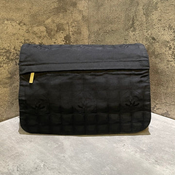Top Quality Chanel Messenger Black Canvas Bag Medium