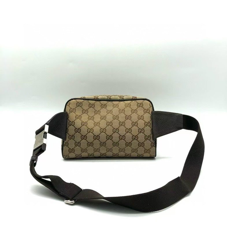 Gucci Beige Monogram Canvas Belt Bag Medium