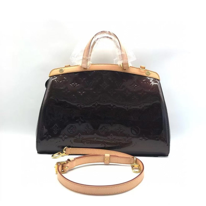Louis Vuitton Brea Patent Leather Black Handbag
