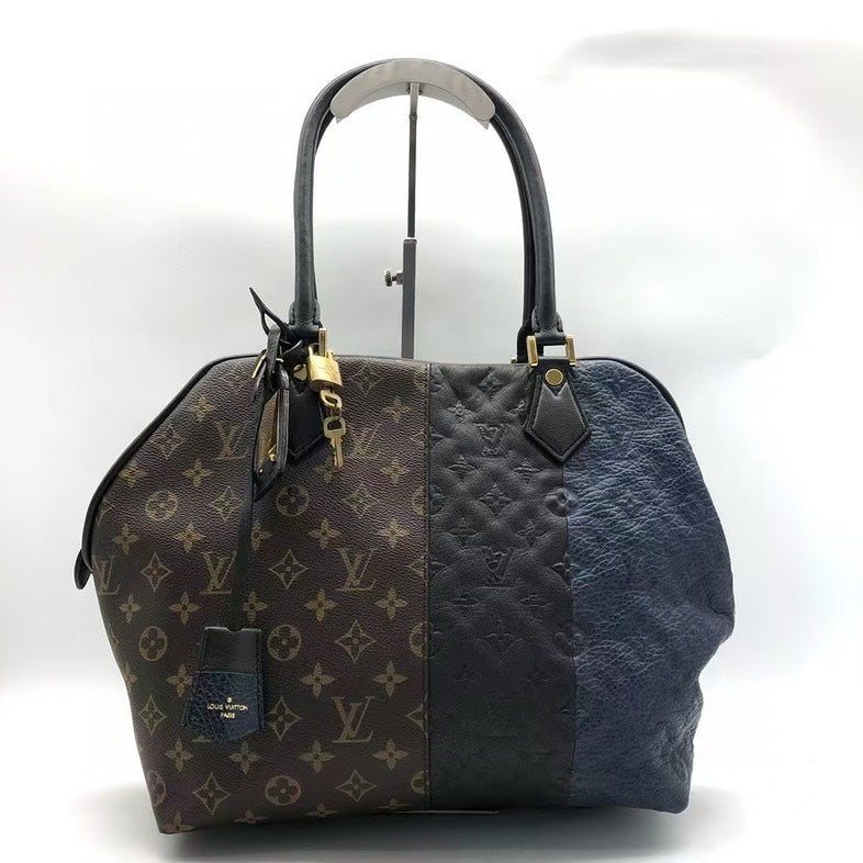Louis Vuitton Monogram Canvas Handbag Brown Large