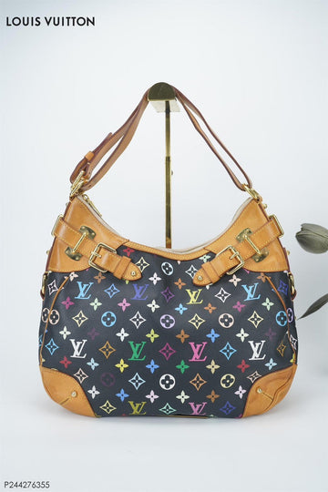 Louis Vuitton Multicolor Black Canvas White Leather Bag
