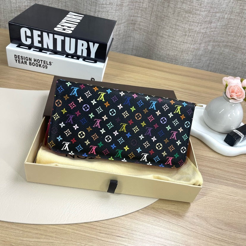 Louis Vuitton Multicolor Sarah Wallet Black 2012