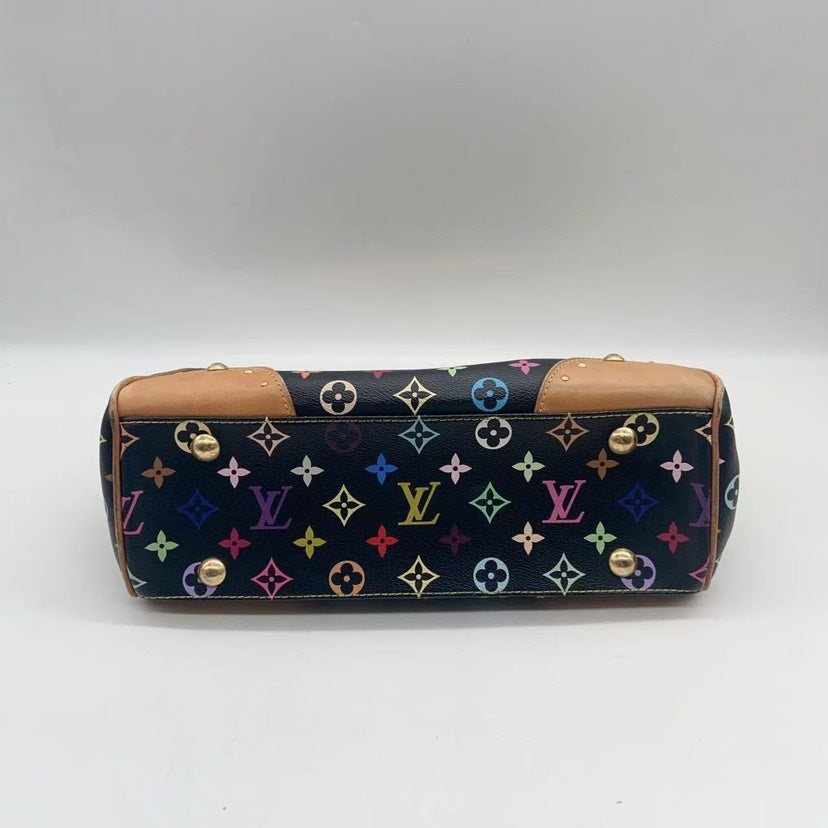 Louis Vuitton Monogram Multicolor Beverly MM Black Shoulder Bag