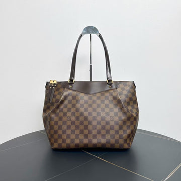Louis Vuitton Damier Ebene Canvas Siena MM Tote Bag Brown